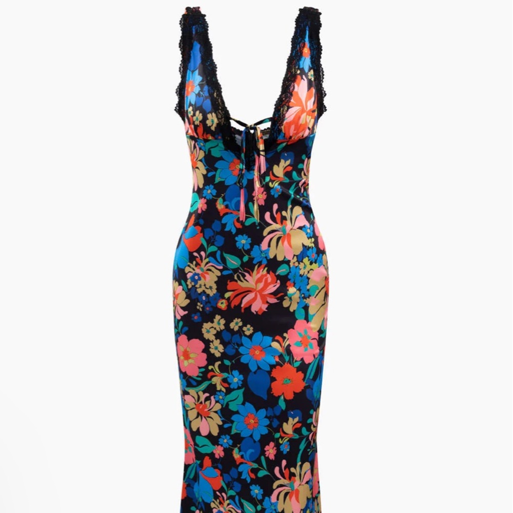 Floral V-Neck Maxi Dress